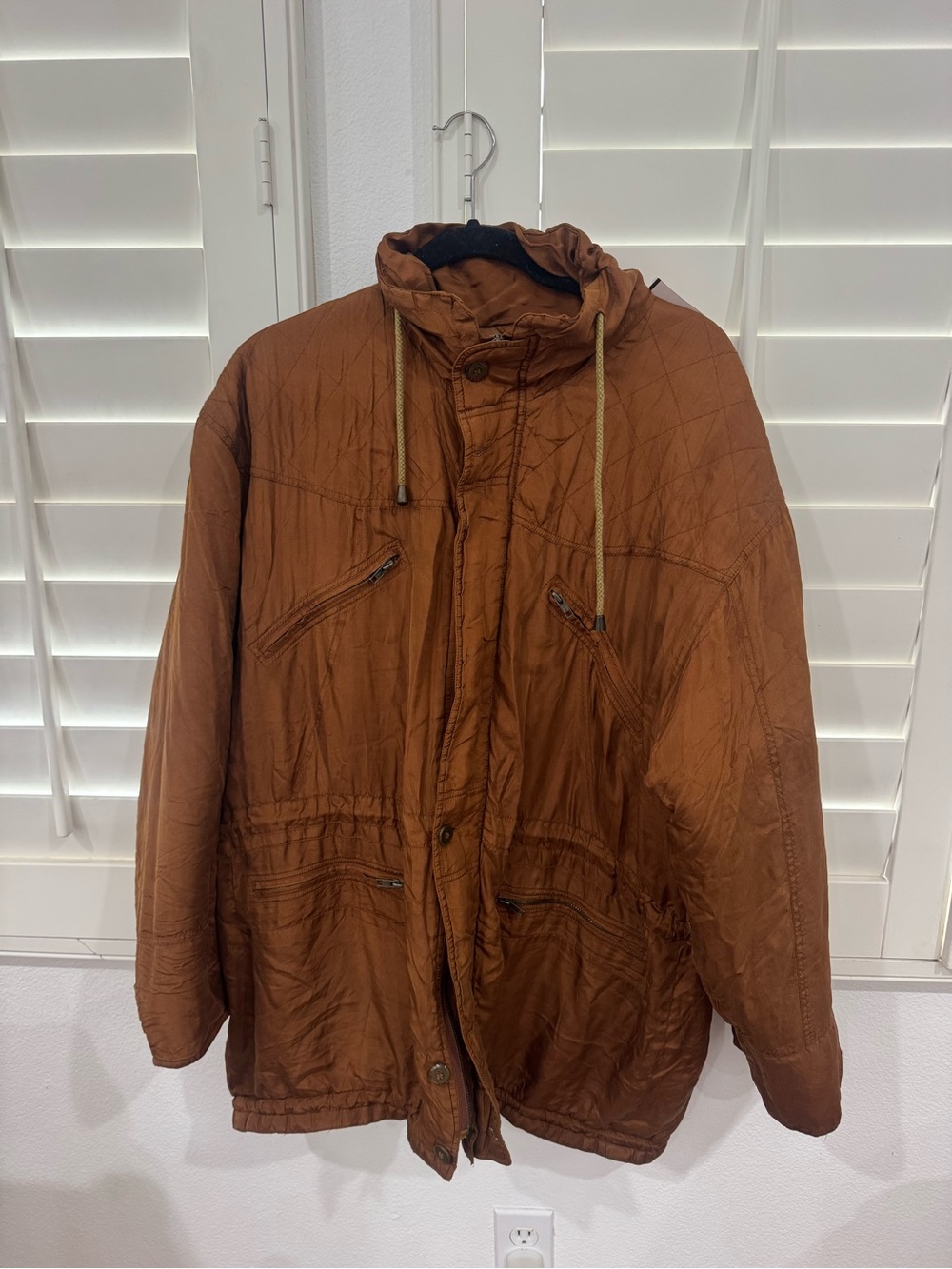 Men's 100% Silk Quilted Hooded Jacket